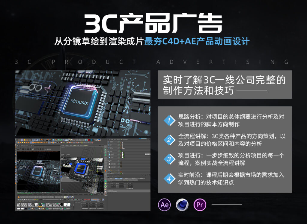 C4D+AE产品动画设计3C产品广告大片-1