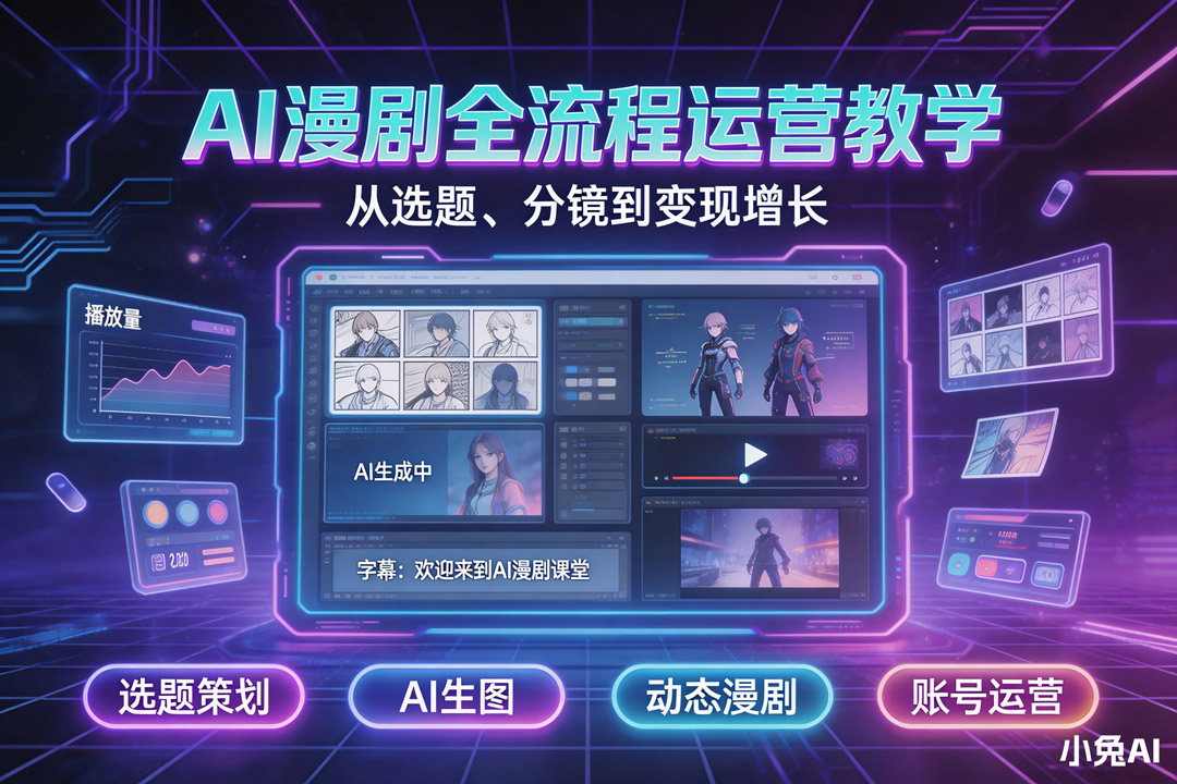 小兔AI漫剧全流程运营教学